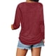 thumbnail image 2 of TRKIYQC, camisetas salvajes a la moda para mujer, camisetas informales de manga larga con cuello en V de Color sólido y cremallera frontal fruncidas, camisetas informales para primavera y otoño TRKIYQC moda, 2 of 5