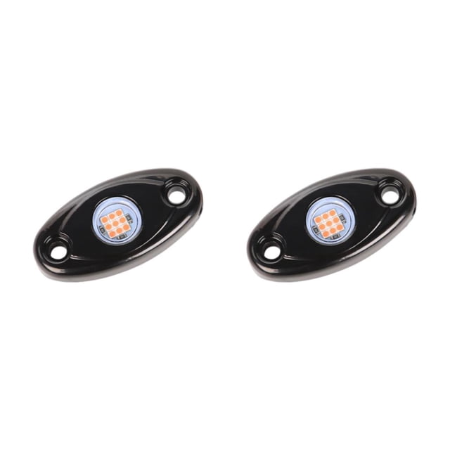 Scienceny Luces ed rock para todoterreno coche camión lámpara debajo de la carrocería luces led de neón, rejilla todoterreno de AMARILLO 2piezas
