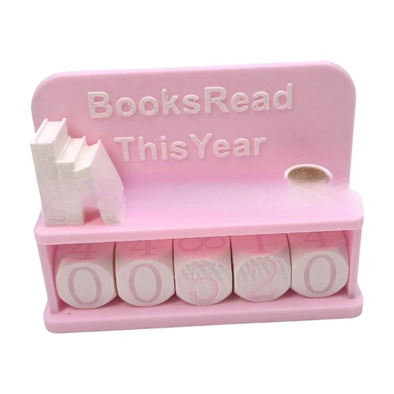 Inteprter Fomente la lectura con libros. Contador de lectura anual. Decoraciones de biblioteca llamativas para una experiencia agradable. Kits de experimentos de química rosa