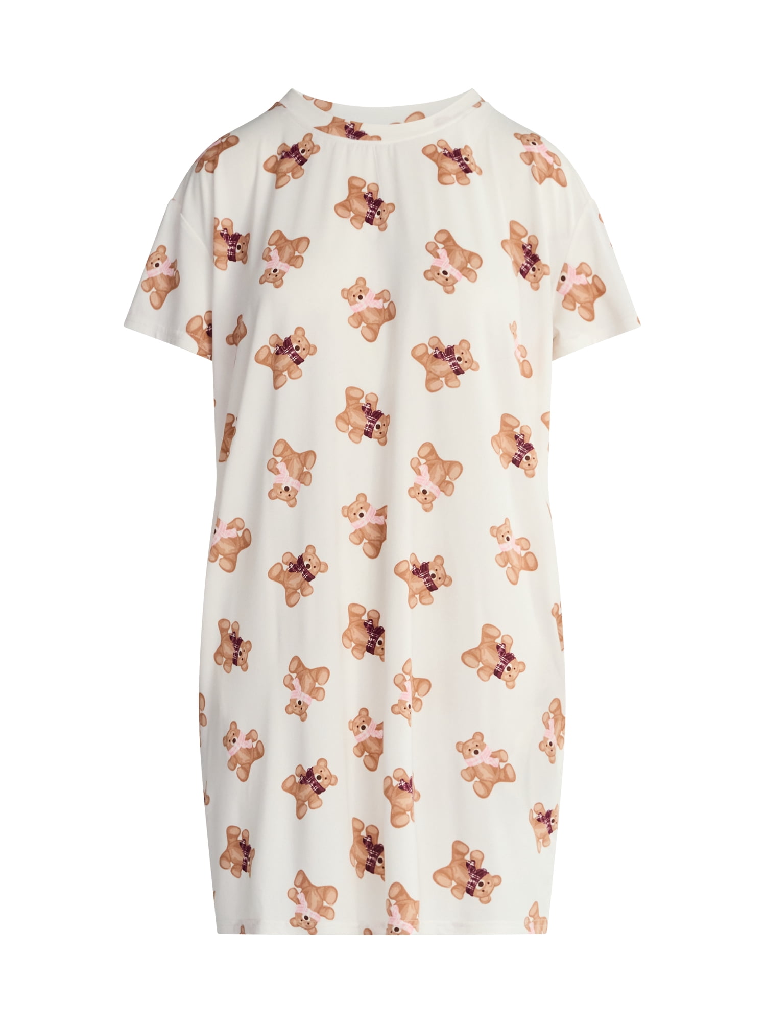 Joyspun Women's Dreamy Soft Collection Sleepshirt with Short Sleeves, Sizes S/M-2X/3X