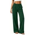 thumbnail image 4 of Oiangi Womens Tall Sweatpants Elastic Waist Baggy Sweat Pants Fall Casual Comfy Pockets Trousers for Daily Wear Army Green L, 4 of 6