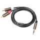thumbnail image 2 of 3.5mm 3.5 Jack a Dual RCA AUX Cable 1/8 pulgada Macho a 2RCA Male Splitter, 2 of 9
