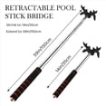 thumbnail image 4 of 6X Queue de Billard Rétractable avec Tête de Pont, Accessoire de Queue de Billard pour Table de Billard, Tête de Pont, Noir, 4 of 8