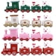 thumbnail image 1 of 4 piezas de Navidad mini trenes de tren ornamentos de plástico de plástico juguetes de tren en miniatura para niños, 1 of 6
