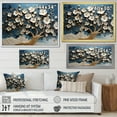 thumbnail image 5 of Designart "Golden Branches Blue and White Orchid Tree II" Oversized Landscapes Framed Wall Art - Country Gold Tree Hallway Framed Wall Art Decor, 5 of 7