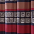 thumbnail image 4 of Burgundy, Black, Copper and Beige Fabric Shower Curtain: Wide Stripe Design, 70" x 72", 4 of 4