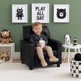 thumbnail image 2 of Olive & Opie Oakley Kids/Toddler Recliner Chair - Push Back Lounge Sofa for Boys & Girls Age 3+, Vegan Leather Onyx, 2 of 10