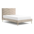thumbnail image 3 of Bowery Hill Modern Fabric Upholstered Headboard King Bed in Beige, 3 of 6