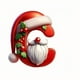 thumbnail image 1 of Seyotauo 2025 Alphabet Ornaments for Christmas Tree, Acrylic Christmas Santa Claus Hat Alphabet Ornaments with White Beard, Red Alphabet Ornaments for Crafting Christmas Tree Decor, 1 of 2