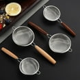 thumbnail image 6 of Wooden Handle Stainless Steel Oil Strainer - Fine Mesh Kitchen Gadget for Frying Vegetables, Meats & Snacks | Ergonomic Design & Easy Clean, 6 of 8