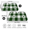 thumbnail image 7 of Lsque Green White Lumberjack Plaid Car Windshield Sun Shade | Accordion Folding Style Auto Shade for Car Truck SUV Van | Blocks UV Rays Sun Visor Protector | Medium, 7 of 7