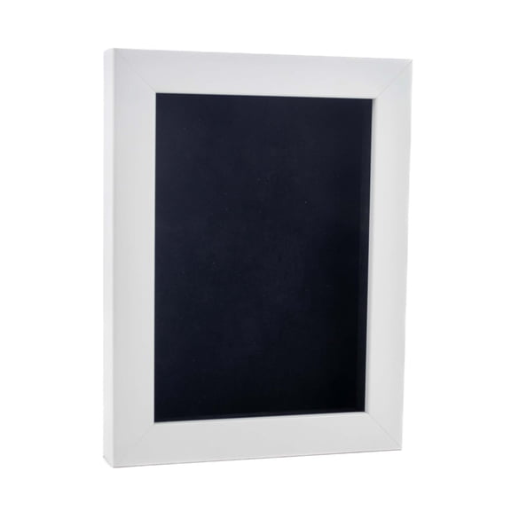 20x24 Shadow Box Frame White Wood | With a 3/4" Usable Display Depth | Includes a Black Real Suede