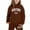 1-Brown1608, variant on WOYY Sweatsuit for Girls New York Print Hoodie Sweatpants Outfits Fashion Kids Clothes, Sizes 2-16