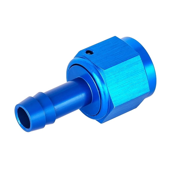 JEGS AN to Straight Hose Barb Adapter Fitting [-8 AN Female to 3/8 in. I.D. Hose, Blue]