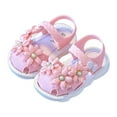 thumbnail image 3 of Ymyiu Infant Girls Walking Sandals Toddler Buckle Sandals Open Toe Water Sandal with Adjustable Back Strap for Boys Girls Size 4 (Pink,Toddler 4), 3 of 9