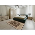 thumbnail image 4 of Ahgly Company Indoor Round Mid-Century Modern Sangria Brown Oriental Area Rugs, 8' Round, 4 of 6