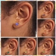 thumbnail image 3 of DESIGNICE 12 Pairs Flatback Stud Earrings for Women,Cartilage Earrings for Women,Stainless Steel Stud Hypoallergenic Earrings for Sensitive Ears Women,4mm, 3 of 7