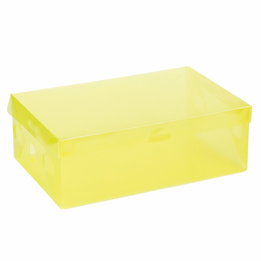 Hot Sell Foldable Clear Plastic Shoe Boxes Storage Organizer Stackable Tidy Box 