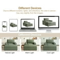 thumbnail image 3 of Chaise Lounge Chair, Oversized Sofa Bed with Storage Ottoman and Built-in USB Charging Port, Corduroy Upholstered Sleeper with Dual Cup Holders and Deep Seat, Reading Couch, Green, 3 of 6