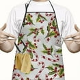 thumbnail image 2 of White Christmas Candy Cane Pattern Apron-Garden Aprons for Women with Pockets-Cotton Linen Waterproof Kitchen Cooking Gardening Aprons Adjustable for Kitchen,Cooking,BBQ and Salon 33"x27", 2 of 7