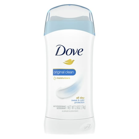 Dove Original Clean All Day Underarm Sweat & Odor Protection Antiperspirant Deodorant 2.6 oz
