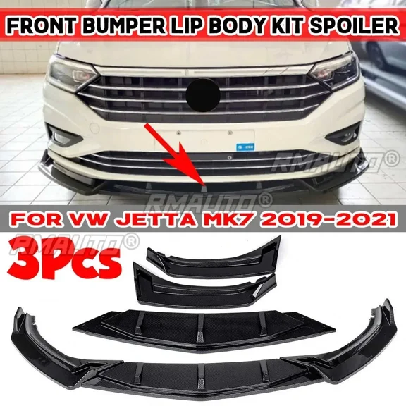 For VW Jetta MK7 2019-2021 Car Front Bumper Lip Diffuser Protector Cover Body Kit Spoiler Deflector Lips Accessories Body Kit