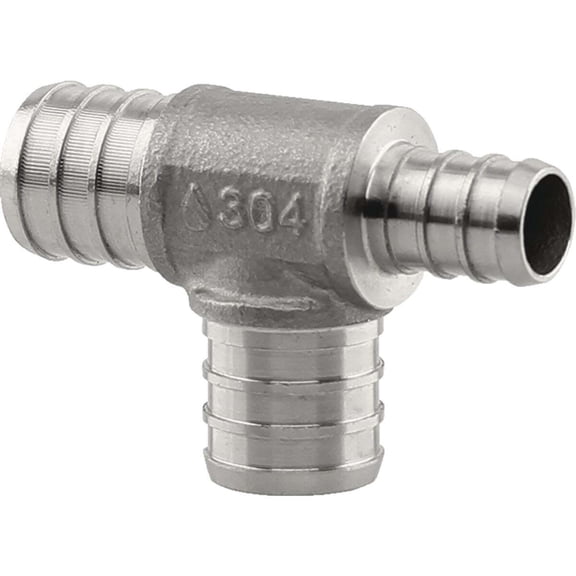 Boshart & Plumbeeze PE-PS-T070507 0.75 x 0.5 x 0.75 in. Stainless Steel PEX Tee