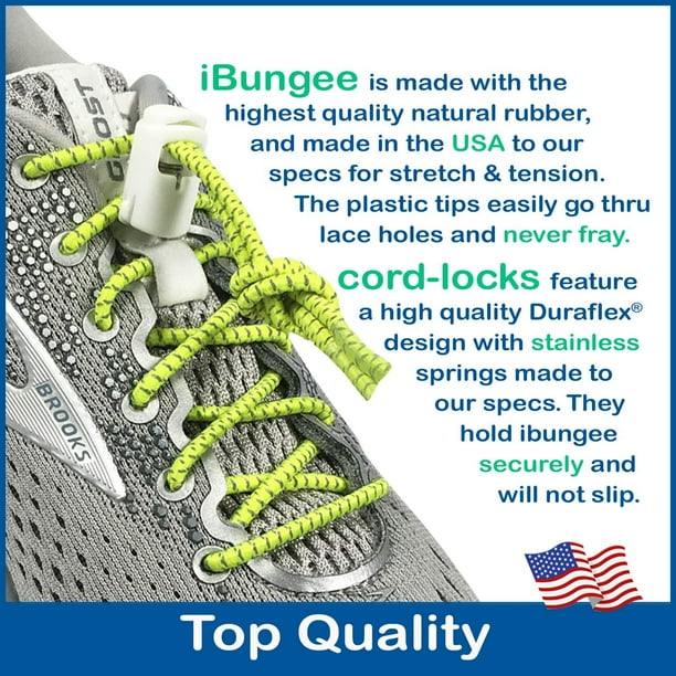 iBungee Laces Elastic No Tie Shoelaces Made in the USA Walmart