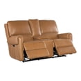 thumbnail image 4 of Bowery Hill Power Transitional Leather Console Loveseat in Brown, 4 of 8