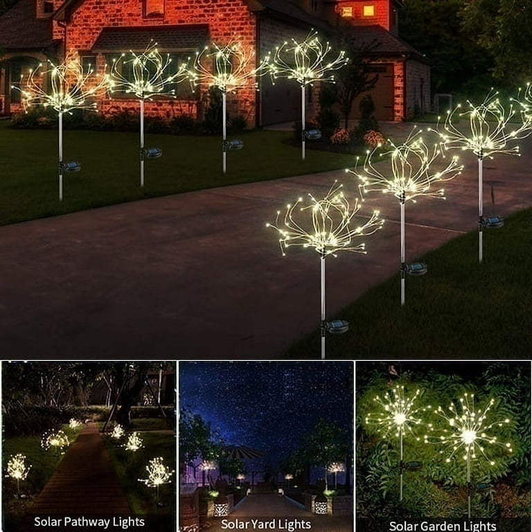 HOTBEST 120/90LED Waterproof Solar Powered Outdoor Grass Globe Dandelion Lamp For Garden Lawn Landscape Lamp Holiday Light HOTBEST 120/90LED Waterproof Solar Powered Outdoor Grass Globe Dandelion Lamp For Garden Lawn Landscape Lamp Holiday Light
