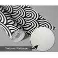 thumbnail image 6 of S4Sassy Modern Semi-Circle Geometric Wallpaper- Black Wall Covering,25" x 60" Self-Adhesive Textured Vinyl Wallpaper, Decorative Walls Wrap, Easy DIY Wall Covering For Bedroom, Cabinets, Living Space, 6 of 9