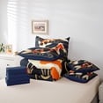 thumbnail image 6 of jejeloiu Boho Bohemian Fish 7-Piece Twin Bedding Sets,Japanese Style Bedding Comforter Set,Beige Red Black Sheet Sets For Men Women,Ultra Soft Home Decor Reversible, 6 of 8