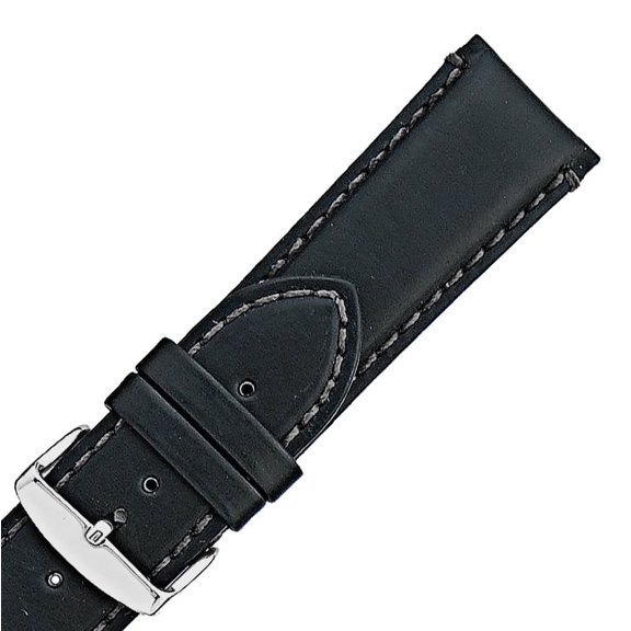 MS884 22mm Black Oil Tan Leather Black Men's Watch Band