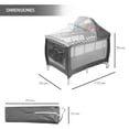 thumbnail image 2 of KIDDOS, Cuna Corral 3 en 1, plegable, color gris, 2 of 6