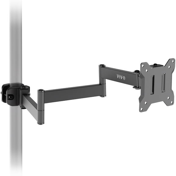 VIVO Long Arm Monitor Pole Mount Monitor Arm VESA Plate, Fits 17"-32" Screens