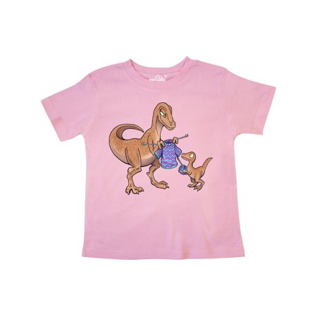 

Inktastic Knitting Dinosaur Mom with Baby Dinosaur Gift Toddler Boy or Toddler Girl T-Shirt