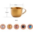 thumbnail image 2 of Stainless Steel Coffee Mug, 60ml, Multicolor, Rainbow Theme, Reusable, Home, Travel, 2 of 8