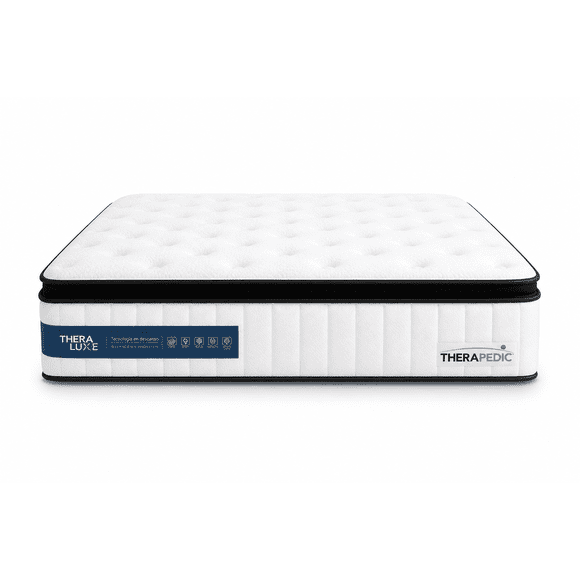 Therapedic Ice Memory Gel | Altura 32 cm Mega COLCHONETA | Tejido MicroFrío Gel | Colchón Matrimonial Memory Foam | Hybrid Tecnology | Elegante Colchones Matrimonial Ortopédico