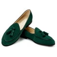 thumbnail image 4 of Journey West Suede Tassel Loafer For Women Slip-on Belgian Penny Loafers Shoes For Women Green US 7.5, 4 of 6