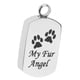 thumbnail image 3 of 4x Colgante de de cineraria cineraria cineraria de cremación con etiqueta de perro de material acero inoxidable plateado, pata de mascota para perro Sunnimix Colgante conmemorativo de mascota, 3 of 8