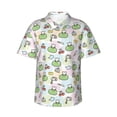 thumbnail image 1 of Bingfone Frog Wear Chef Hat for Men's Short Sleeve Button Down Shirts Hawaiian Beach Shirt,3X-Large, 1 of 7