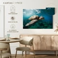 thumbnail image 5 of Elephant Stock Maui Turtle Wall Art - Horizontal Canvas Wall Art - Living Room Wall Decor - Animal Canvas - Teal And Green Decor - 12" x 8", 5 of 8