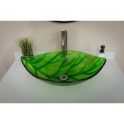 Green Leaf Shaped Vessel Sink