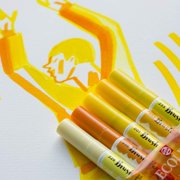Ecoline Liquid Watercolour Brush Pen, 5-Color Yellow Set