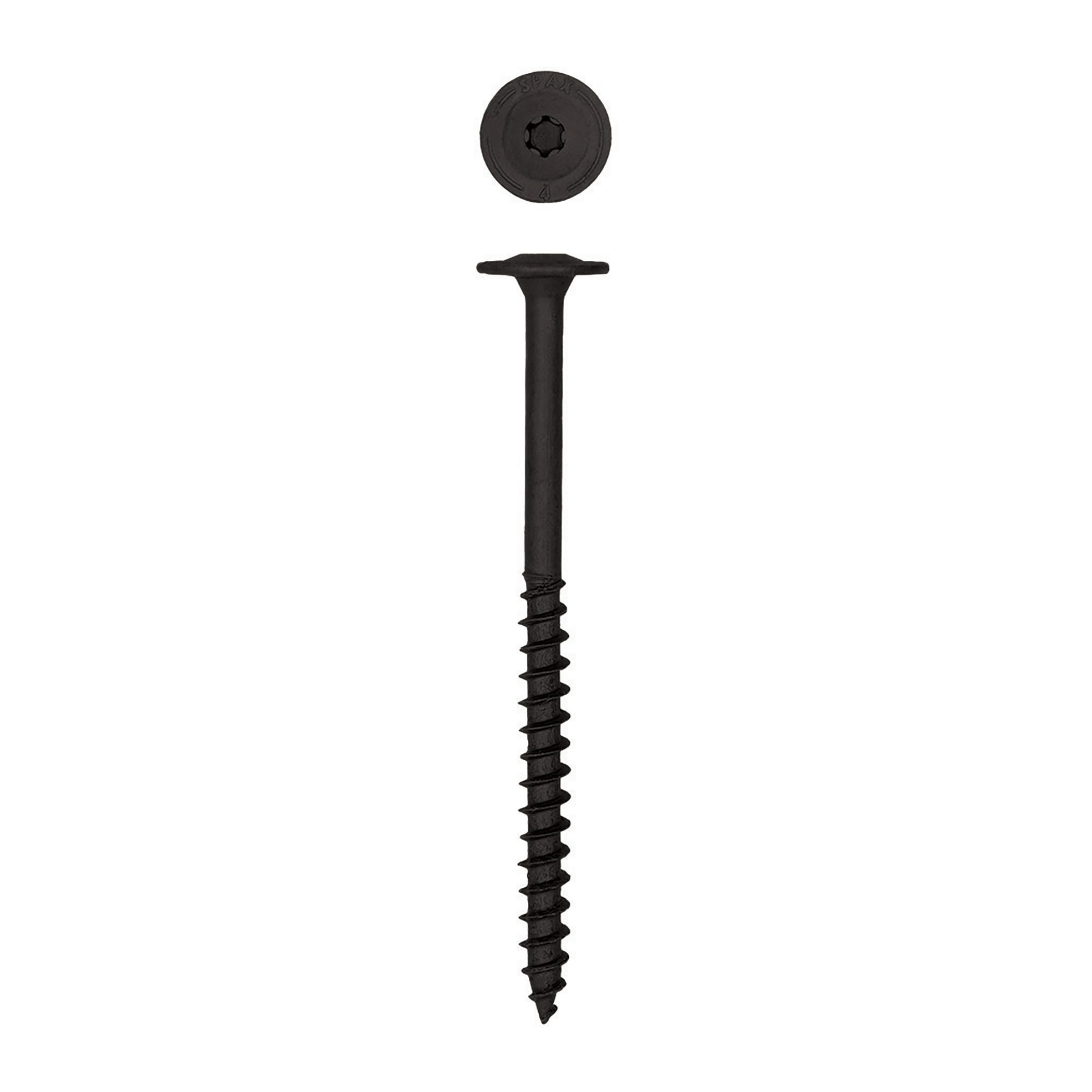 SPAX 1/4" x 4" Exterior Structural Wood Lag Screws Powerlags Washer Head T-Star 200 EA Bulk Mini Bit Included Heavy Duty Rust Resistant