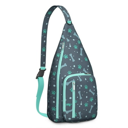 Canine Themed Sling Bag - Pet Inspired Shoulder Backpack  Compact Travel Essential for Students & Office Workers