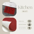 thumbnail image 3 of Wool Effect Wildflowers Kitchen Mat 32 x 20 Inches Red Black, 3 of 5