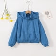 thumbnail image 6 of Zecgelong Kids Boys Girls Solid Coat Hooded Jacket Toddler Windproof Zipper Outwear, 6 of 7