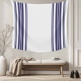 thumbnail image 5 of Navy Blue Striped Tapestry for Bedroom Wall Hanging Tapestry,Modern White Striped Abstract Art Aesthetics Ceiling Backdrop Tapestries Poster Blanket Wall Decor for Teens Room Living Room 55" x 73", 5 of 8