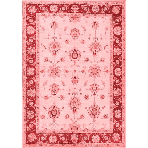 Ahgly Company Indoor Rectangle Persian Red Traditional Area Rugs, 5' x 7'